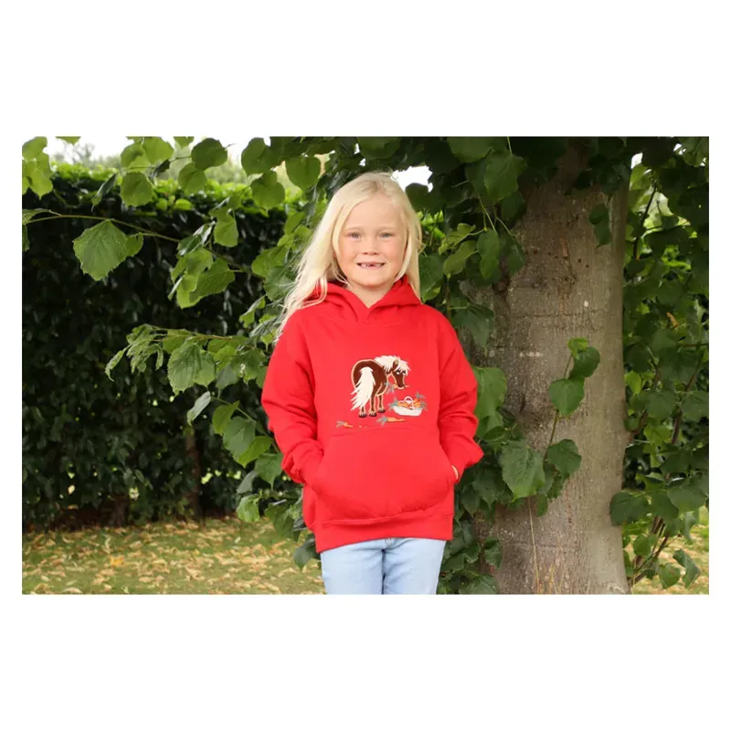 British Country Collection Age 3-4 Carrot Pony Childrens Hoodie in Red