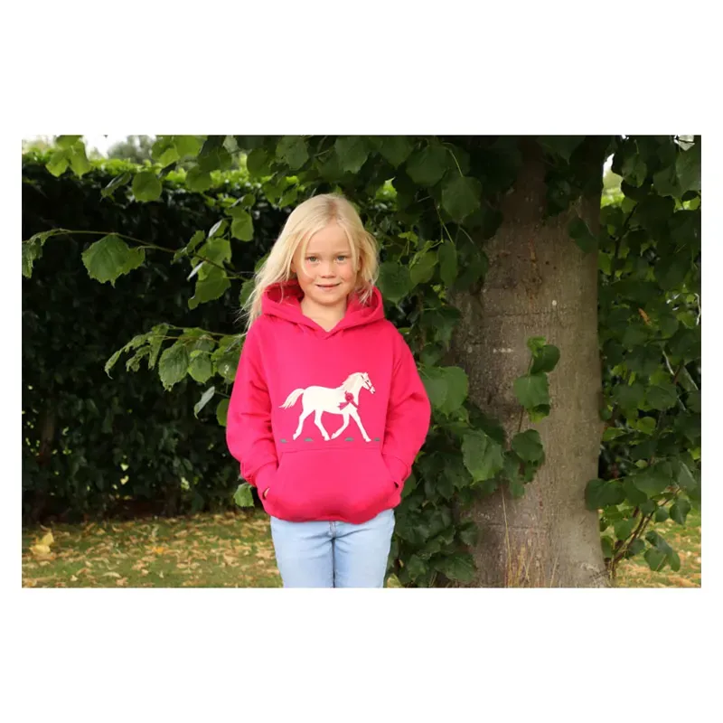 British Country Collection Age 3-4 Champion Pony Childrens Hoodie in Pink