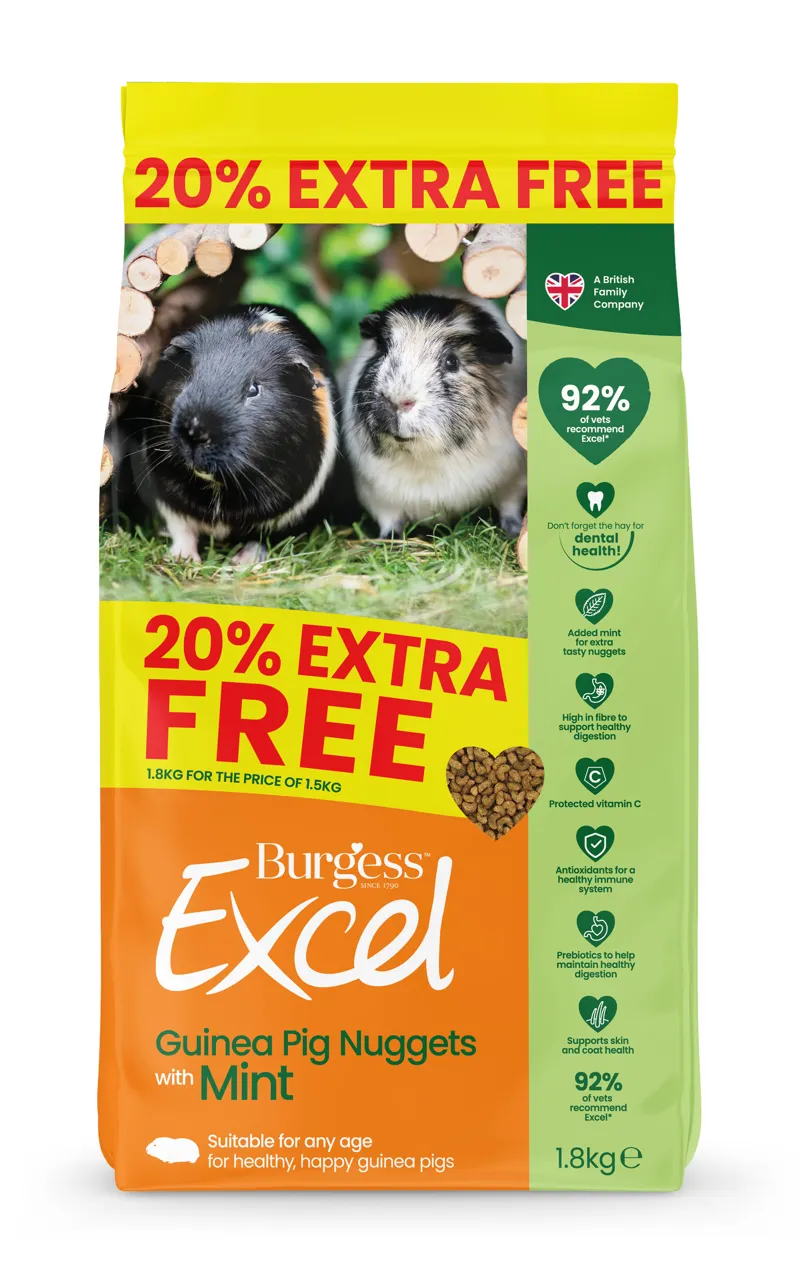 Burgess Excel Guinea Pig Nug +204x1.8kg