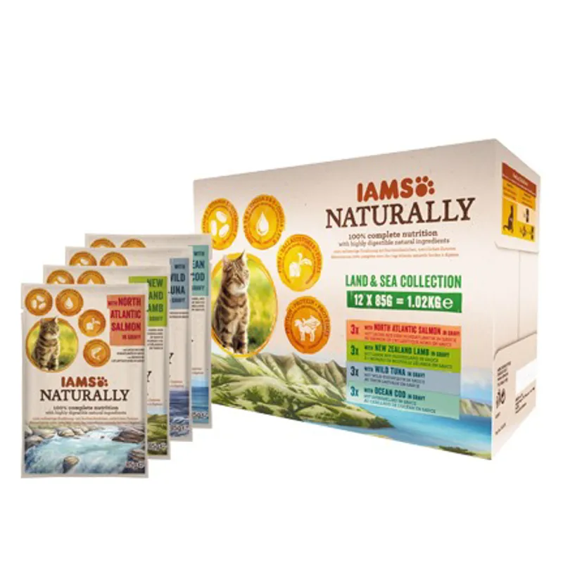 Iams Naturally Cat Adult 12x85g