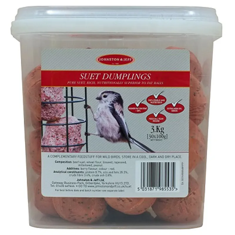 JJ Suet Dumplings Tub 30x100g