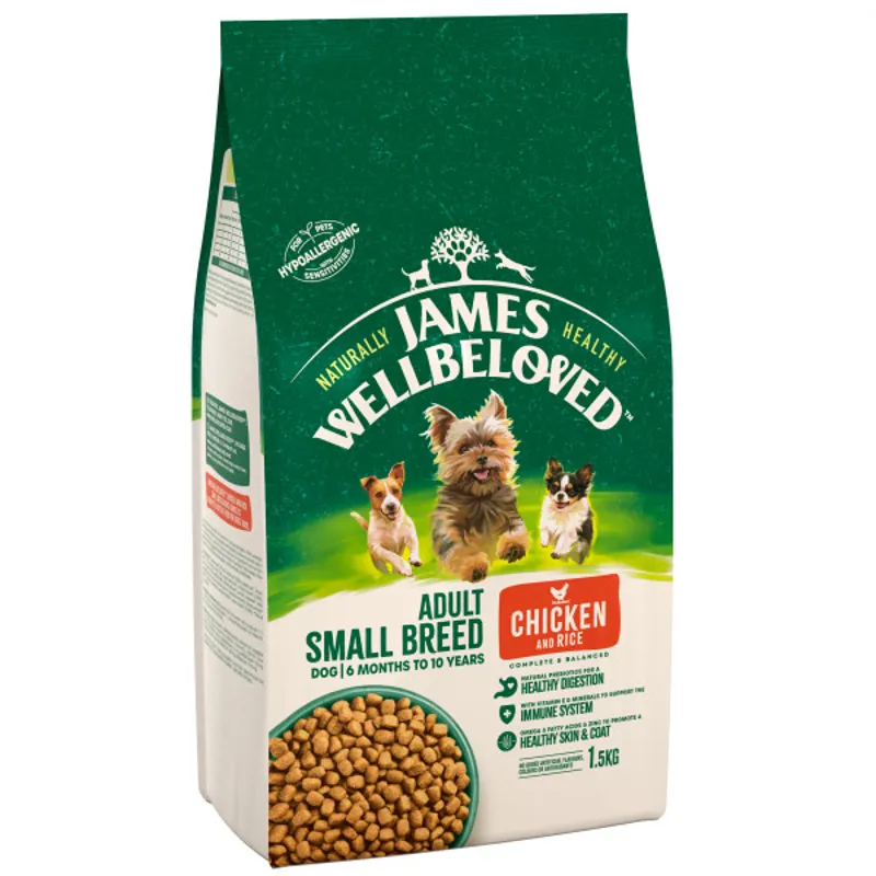 James Wellbeloved JW Dog Adult Small Chick and Rice 1.5 kg