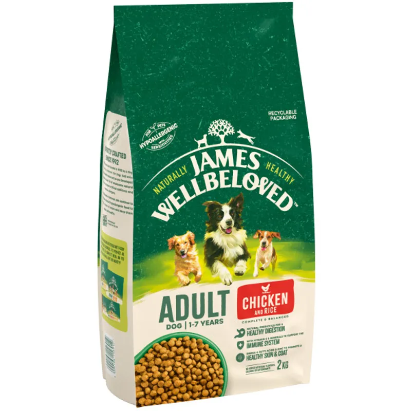 James Wellbeloved JW Dog Adult Chicken and Rice 2 kg