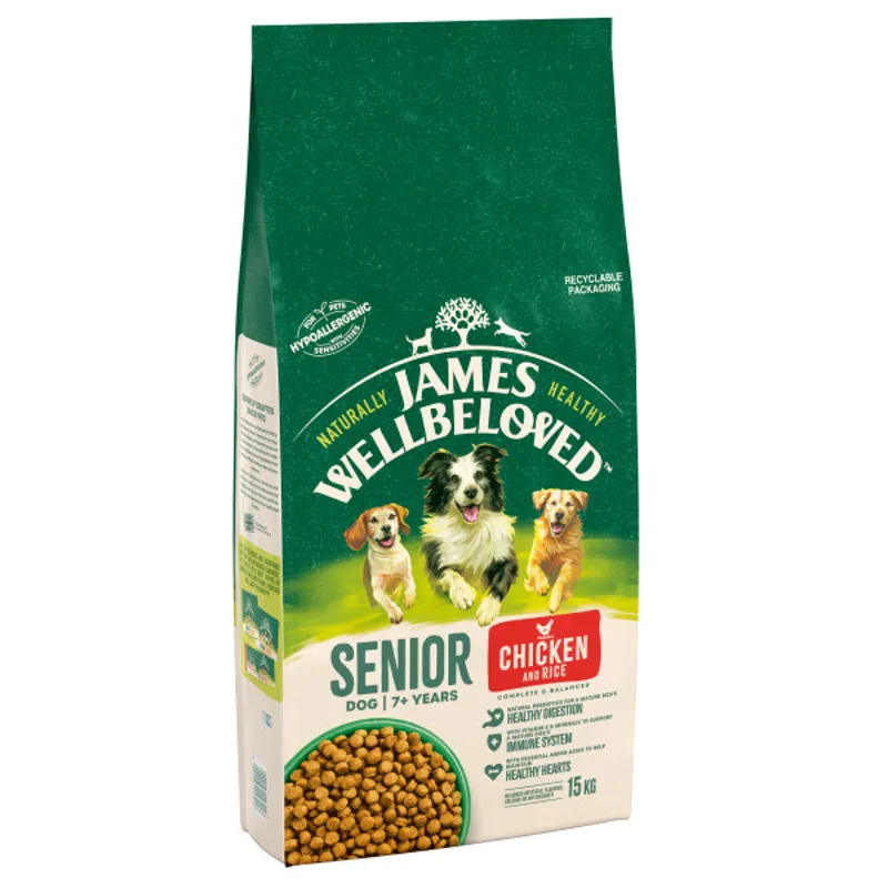 James Wellbeloved JW Dog Senior Chicken and Rice 15 kg