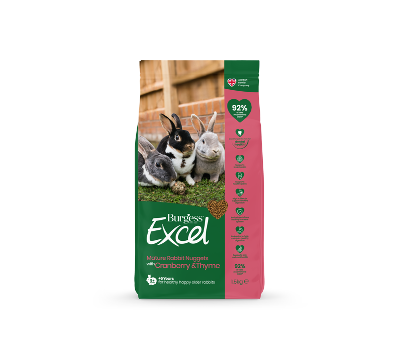 Burgess Excel Rabbit Mature Nugg 4x1.5kg