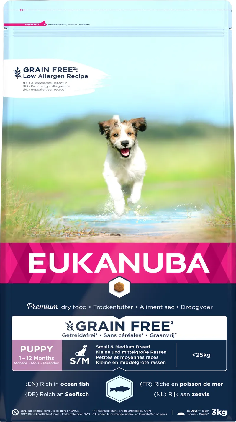 Eukanuba Puppy GF Sml/Med OFish 3X3kg