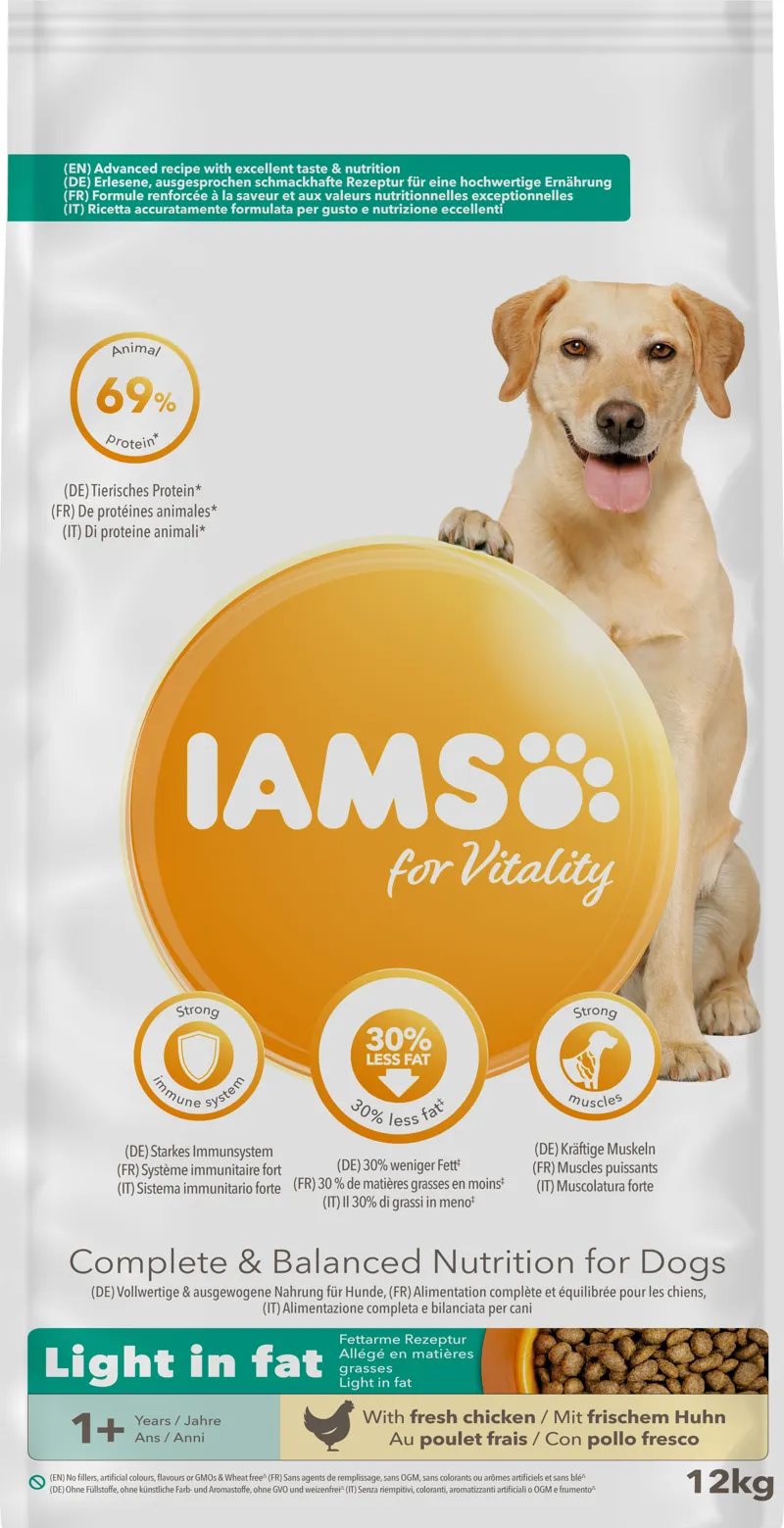Iams Dog Adult Light in Fat 12 kg