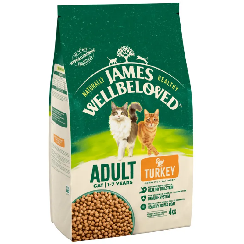 James Wellbeloved JWB Turkey and Rice Cat Adult Maintenance 4kg