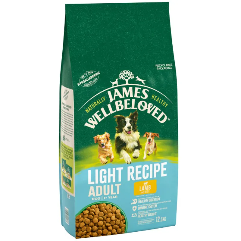 James Wellbeloved JW Dog Adult Light Lamb and Rice 12.5kg