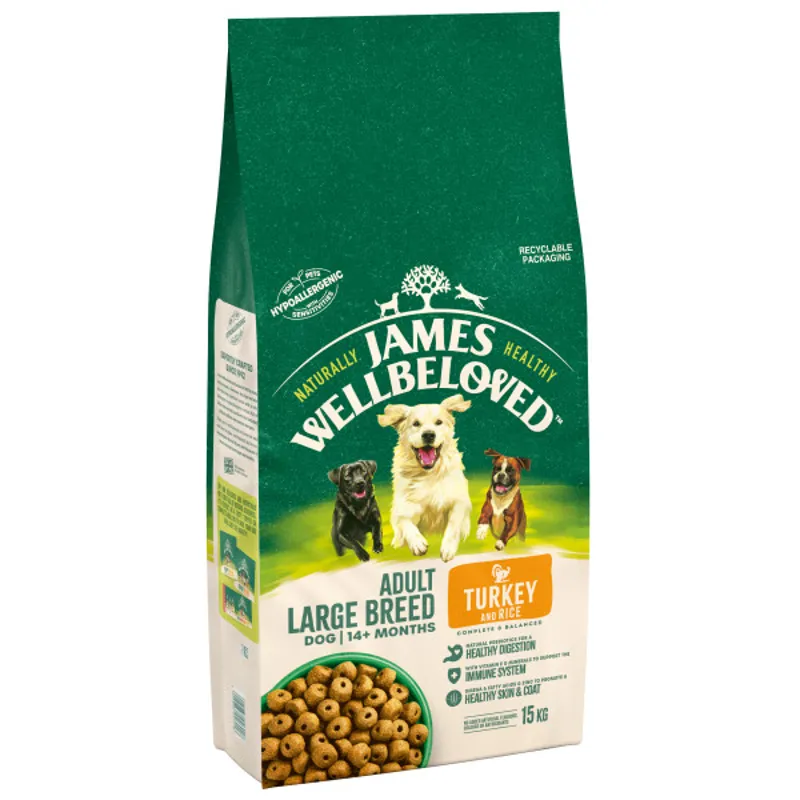 James Wellbeloved JW Dog Adult L Turk and Rice 15 kg