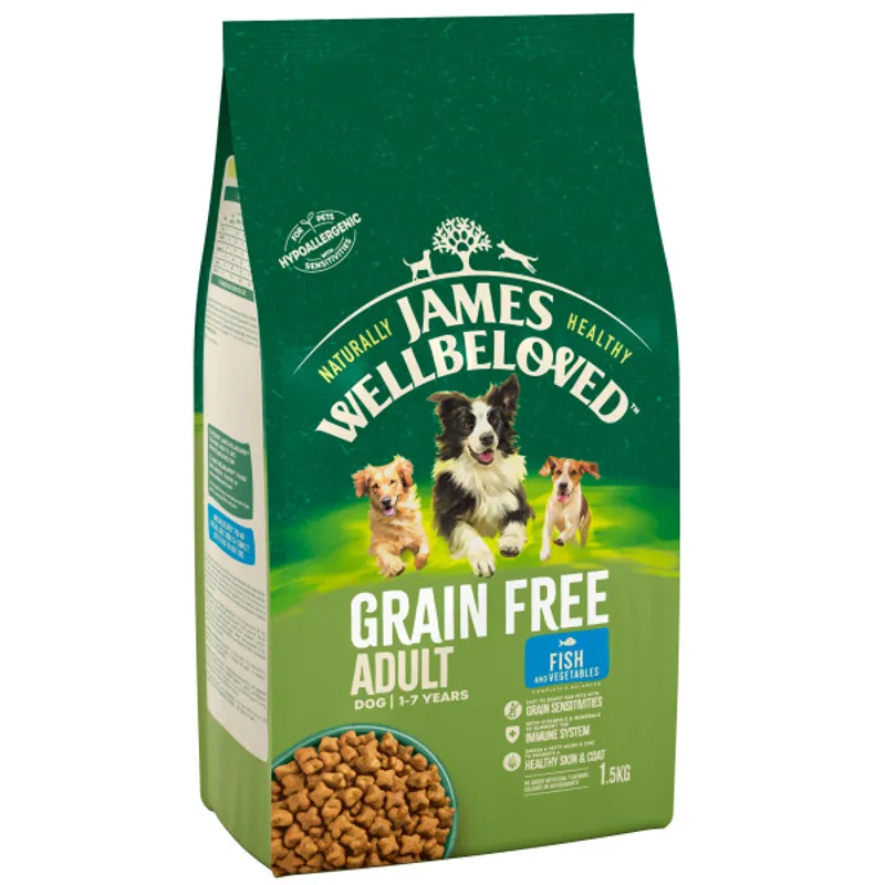James Wellbeloved JW Dog Adult GF Fish and Veg 1.5 kg