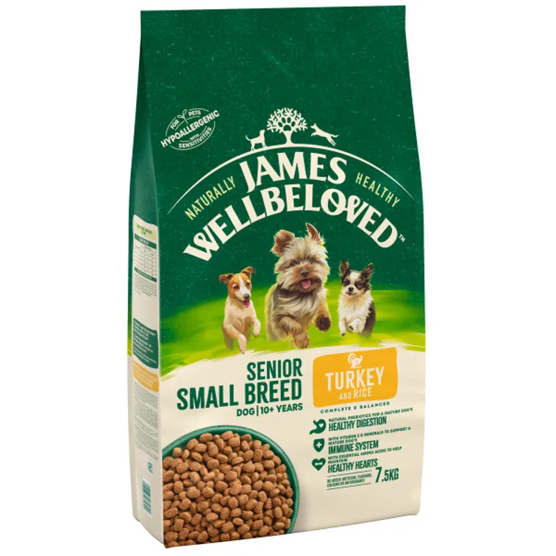 James Wellbeloved JW Dog Senior Small Turkey and Rice 7.5 kg