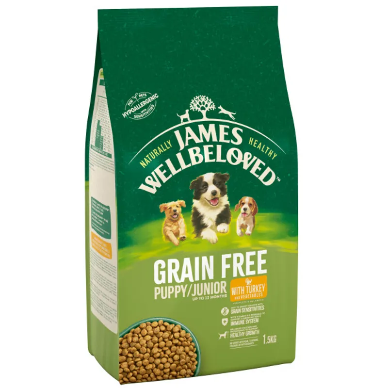 James Wellbeloved JW Puppy GF Turkey and Veg 1.5 kg