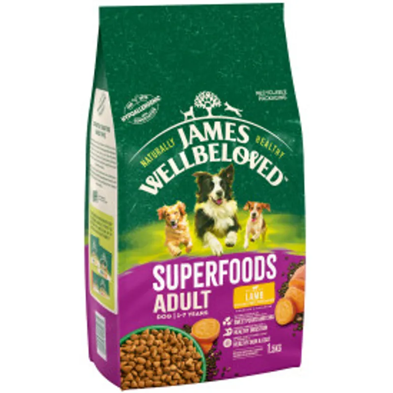 James Wellbeloved JW Dog Adult Superfoods Lamb 1.5 kg