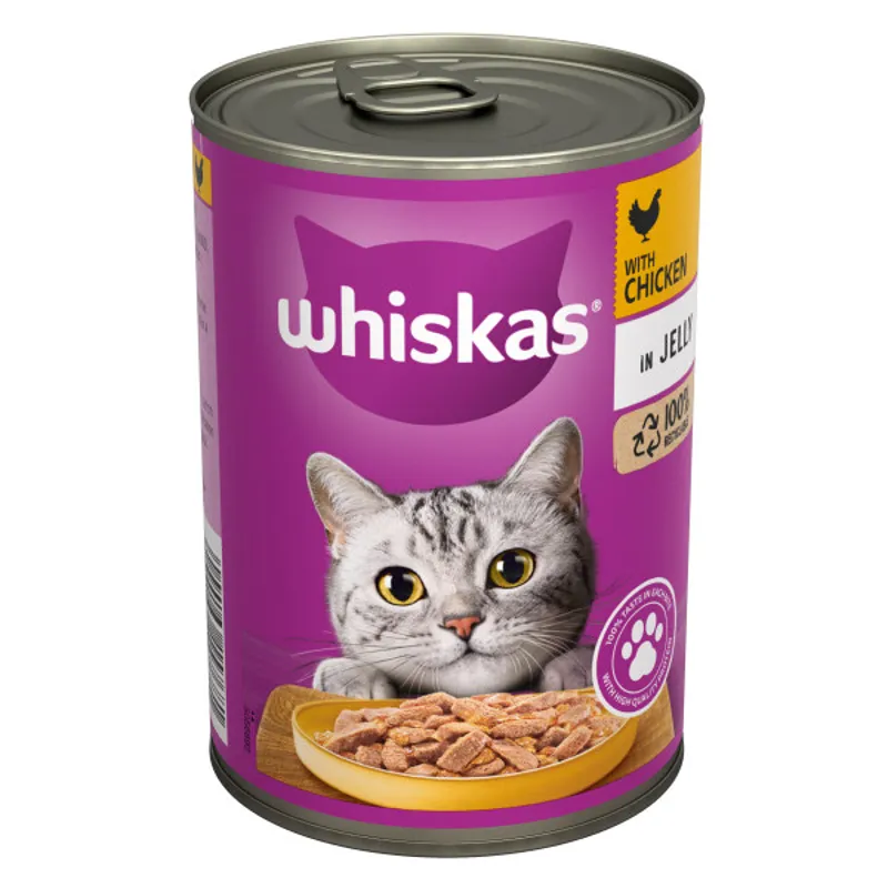 Whiskas Tins 1+ Chicken in jelly 12x400g