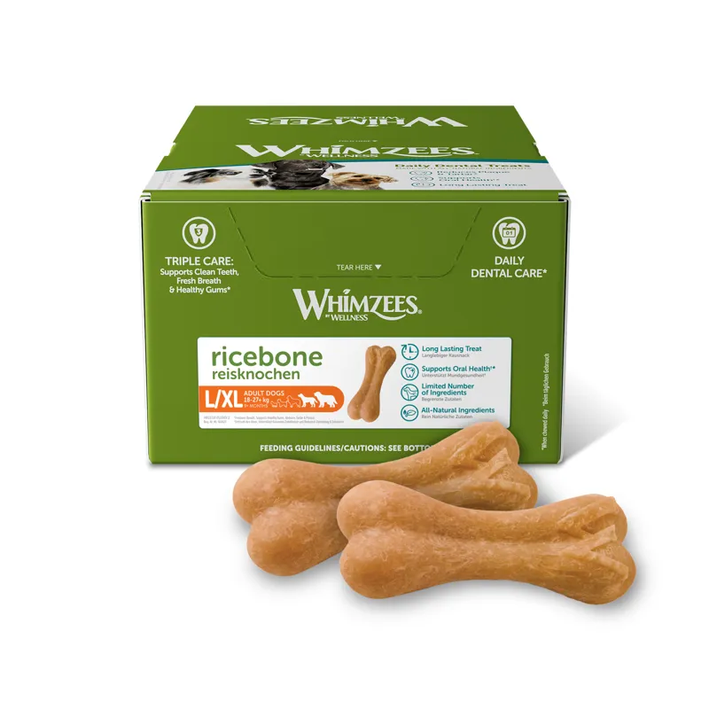 Whimzees Rice Bone Display Box XL/Lg x23