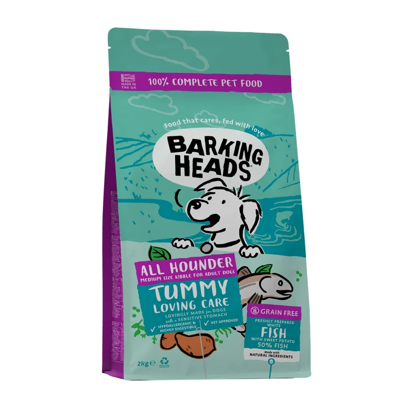 Barking Head All Hound Tummy Fsh 4x2kg
