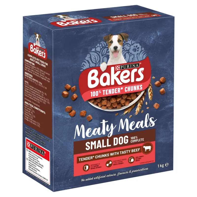 Bakers Meaty Meals Sml Dog Beef 5x1kg