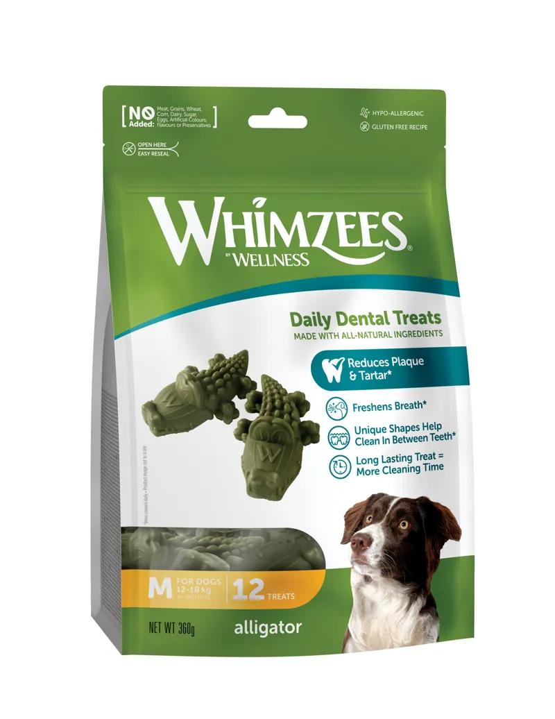 Whimzees Alligator Medium 6x12 Bags