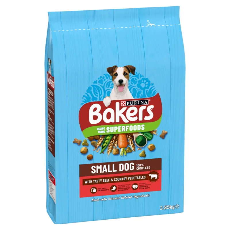 Bakers Small Dog Beef & Veg 2.85kg