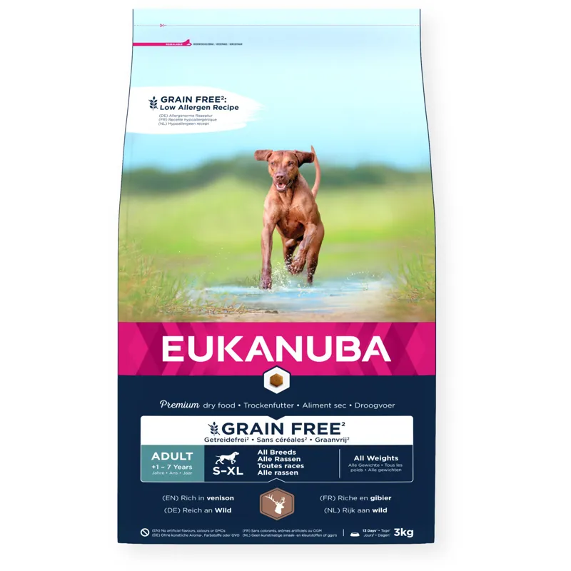 Eukanuba Adult GF All Brd Venision 3x3kg