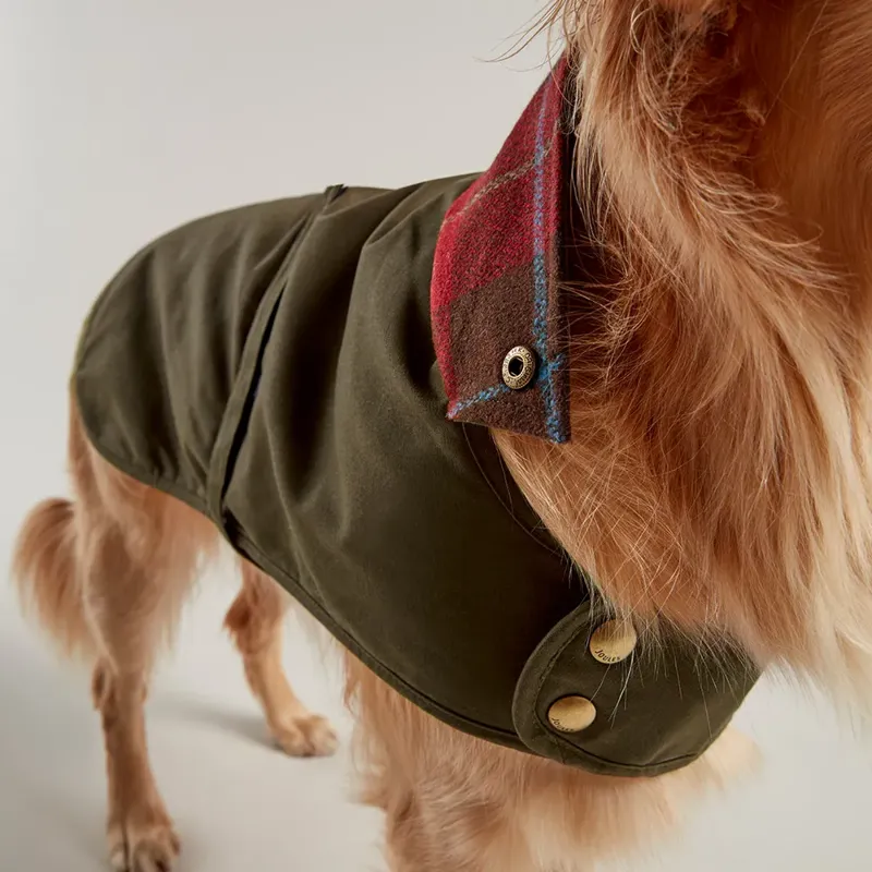 Joules Wax Dog Coat - Green large 56cm-1