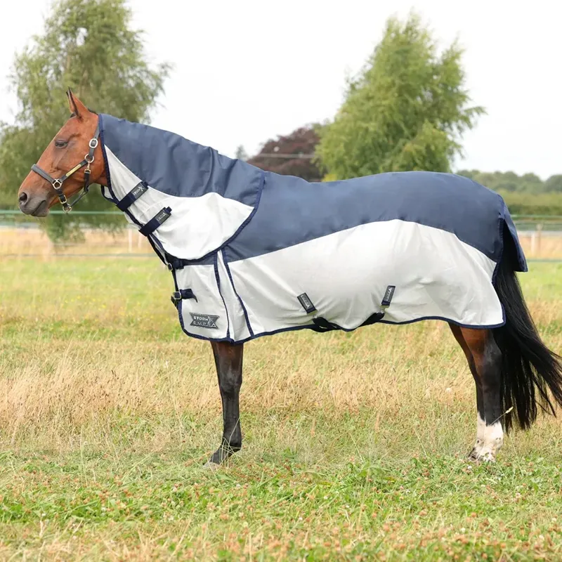StormX Empra Aqua Shield Fly Rug - - Navy/Silver