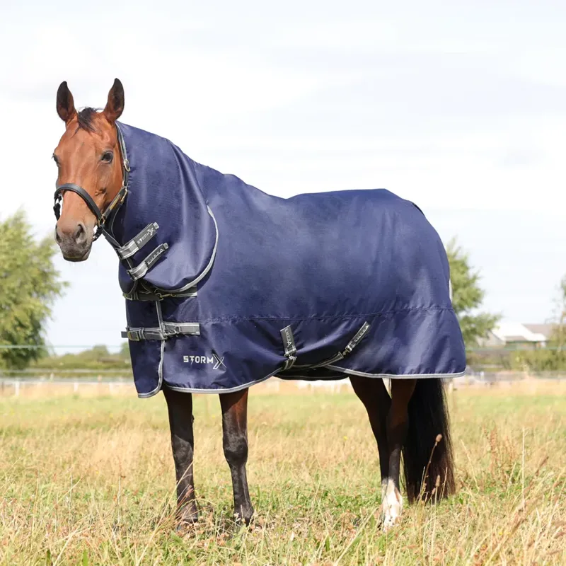 StormX Empra 100 Combi Turnout Rug - Navy-1