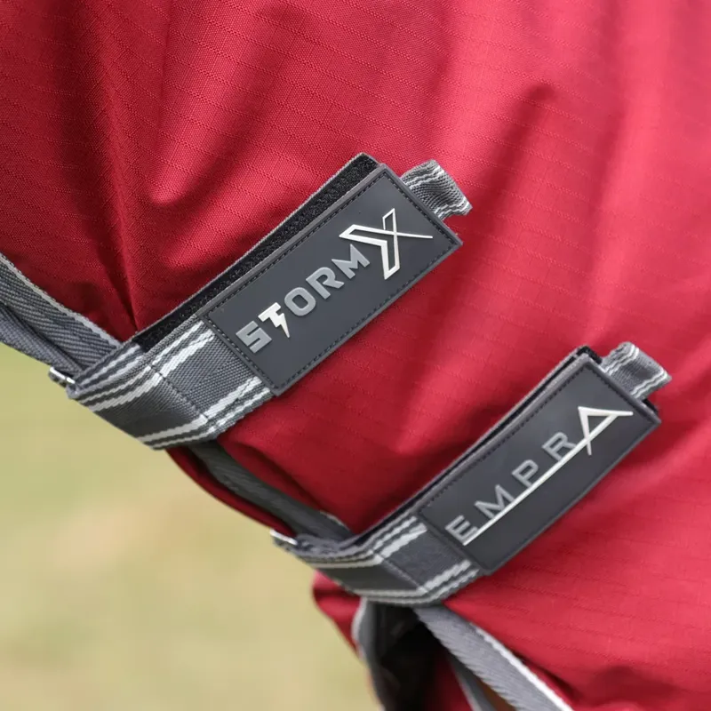 StormX Empra 200 Turnout Rug With Detachable Neck - - Burgundy-5