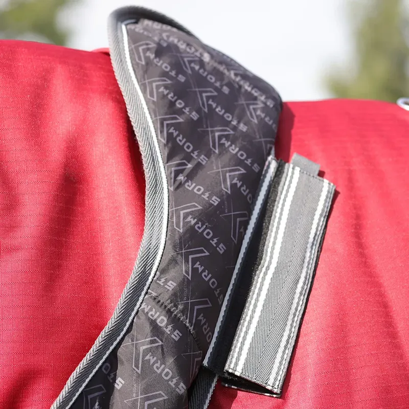 StormX Empra 200 Turnout Rug With Detachable Neck - - Burgundy-6