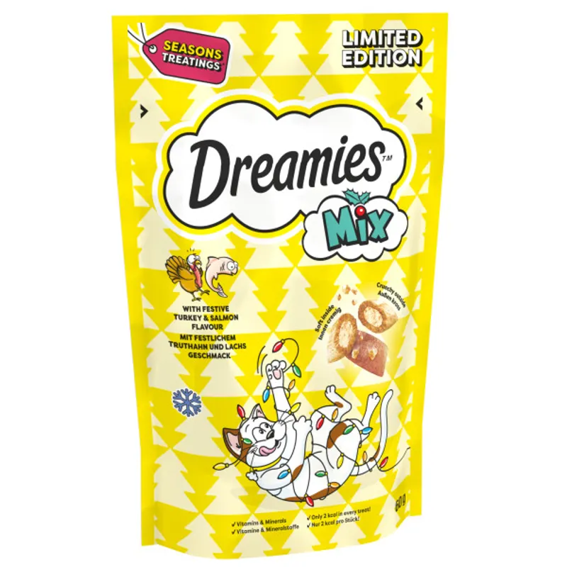Dreamies Xmas Mix Salmon & Turkey 8x60g