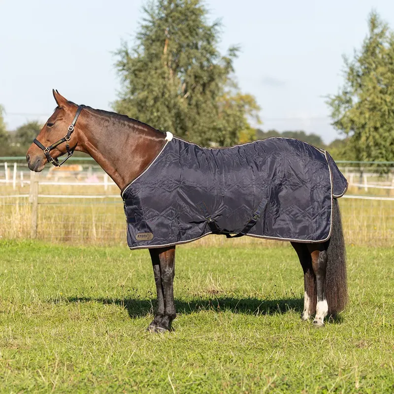 StormX Luxury Comfort Quilted Show Rug in Navy/Cream-1