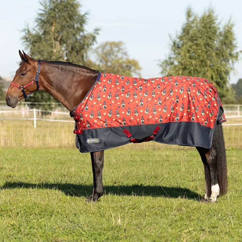 StormX Original 50 Turnout Rug All Rounder Red and Pink