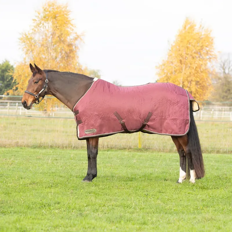 StormX Luxury Comfort Quilted Show Rug in Burgundy-1
