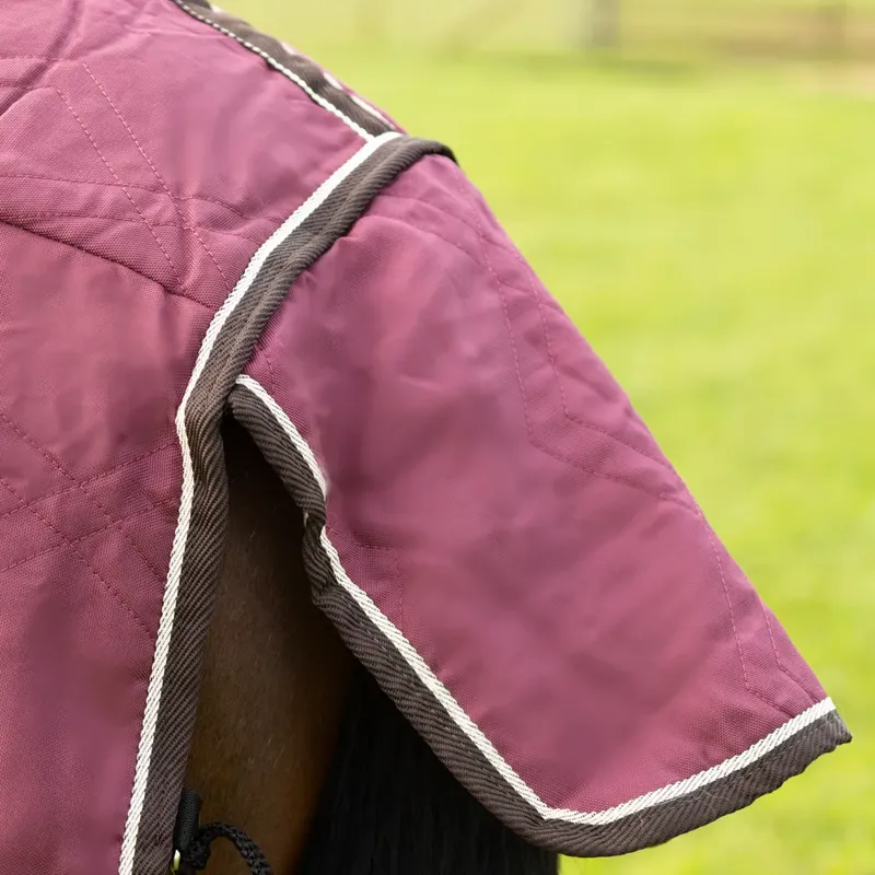 StormX Luxury Comfort Quilted Show Rug in Burgundy-4