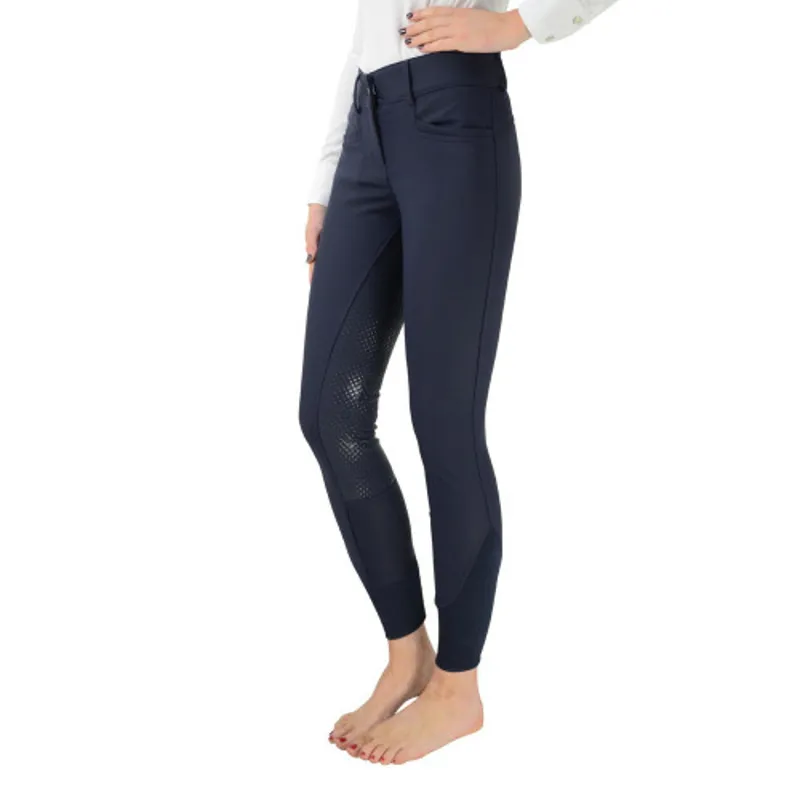 Hy Equestrian Arctic Softshell Ladies Breeches in Navy-1
