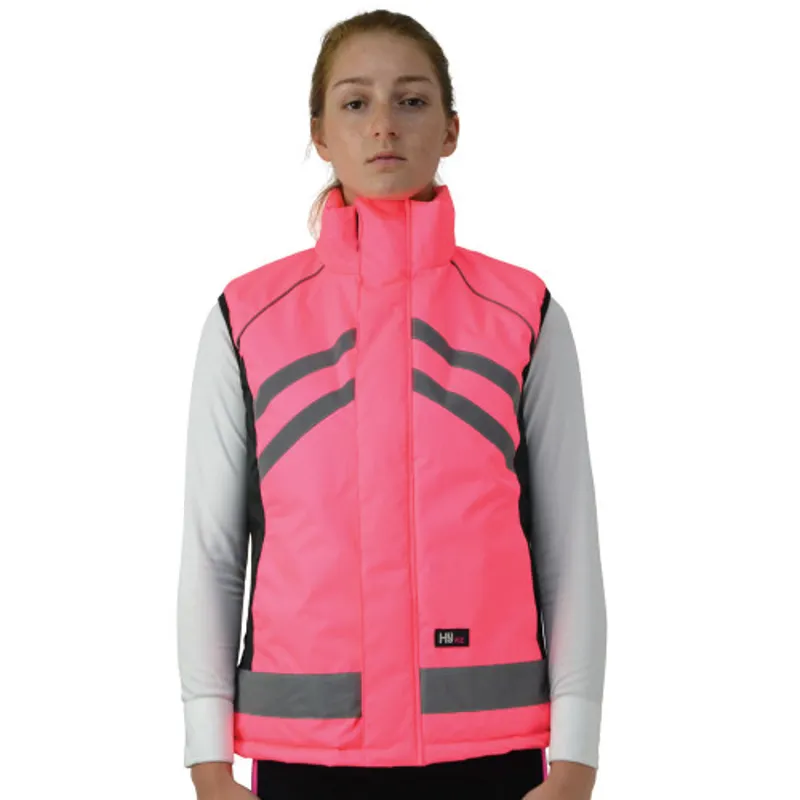 Hy Viz Padded Ladies Gilet in Pink-1