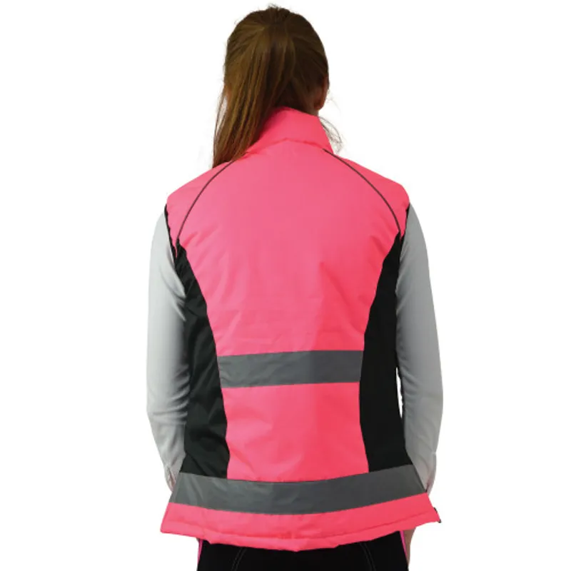 Hy Viz Padded Ladies Gilet in Pink-2