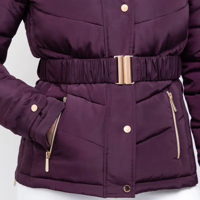Coldstream Cornhill Quilted Coat in Mulberry Purple-6