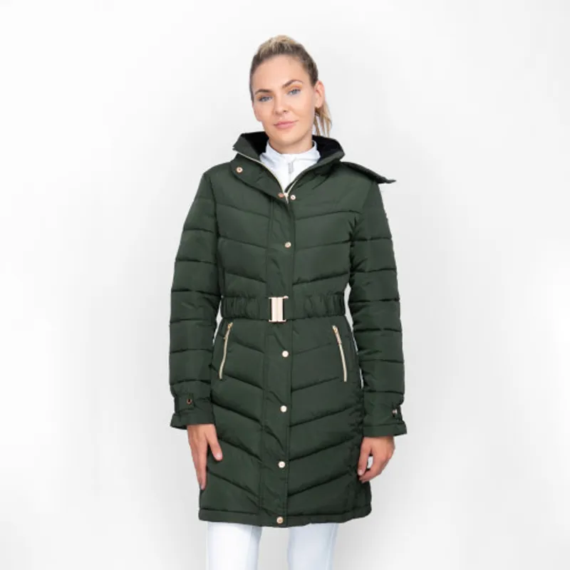 Coldstream Branxton Long Quilted Coat in Fern Green