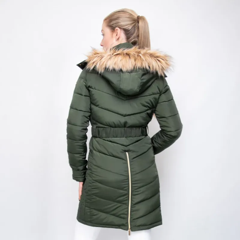 Coldstream Branxton Long Quilted Coat in Fern Green-4