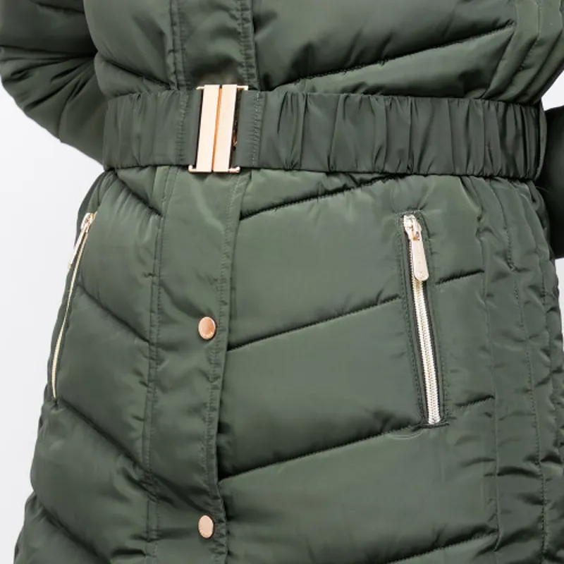 Coldstream Branxton Long Quilted Coat in Fern Green-7