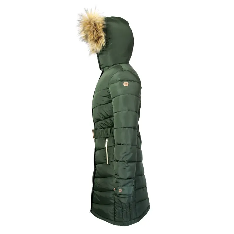 Coldstream Branxton Long Quilted Coat in Fern Green-2