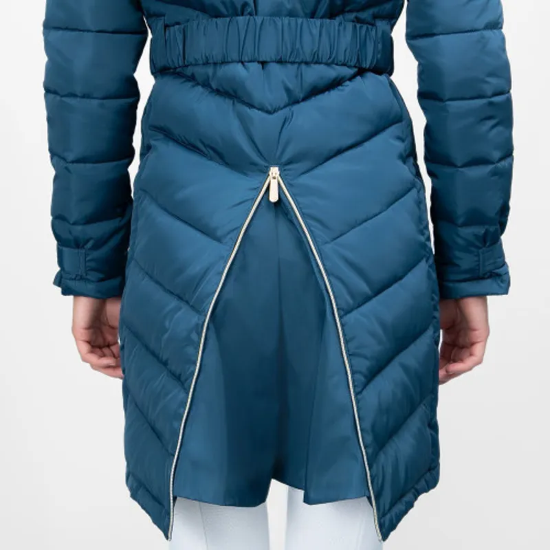 Coldstream Branxton Long Quilted Coat in Cool Slate Blue-3
