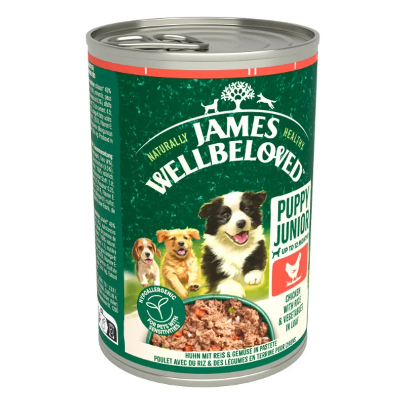 James Wellbeloved JW Puppy Chicken Loaf Tin 12x400g