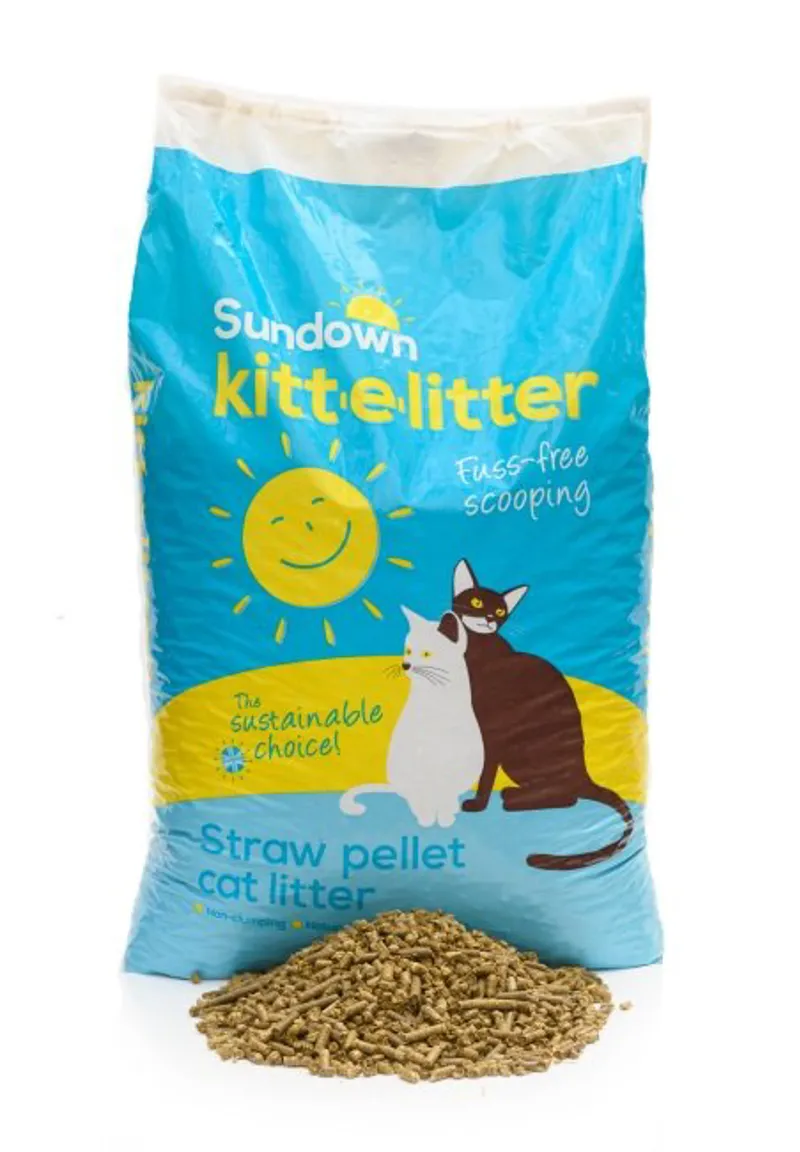 Sundown Kitt-e-Litter Straw Pellet 15kg-1