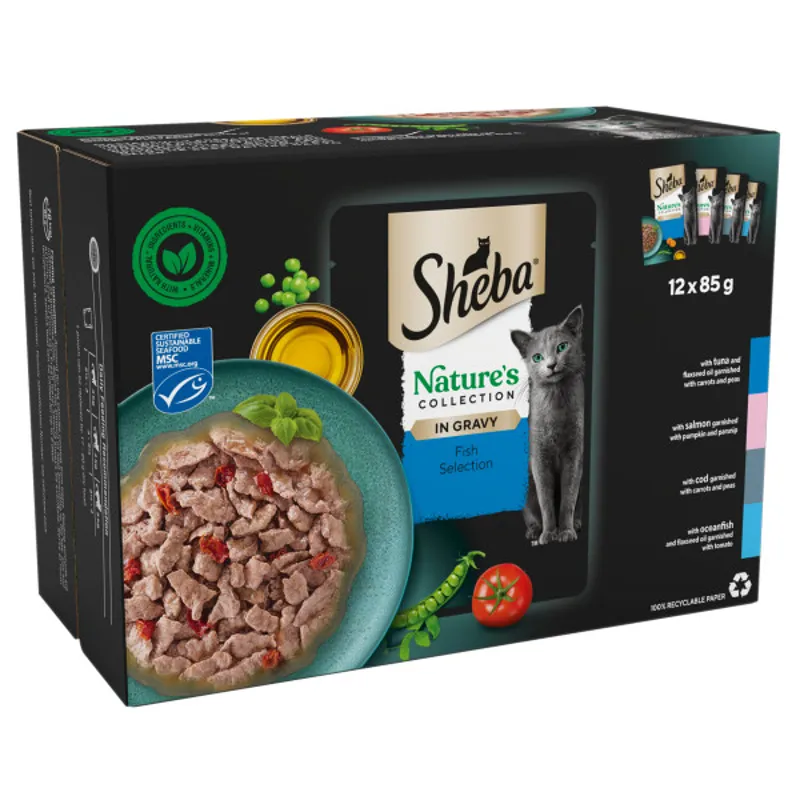 Sheba Pch Nat Collect Fish CIG 4x12x85g