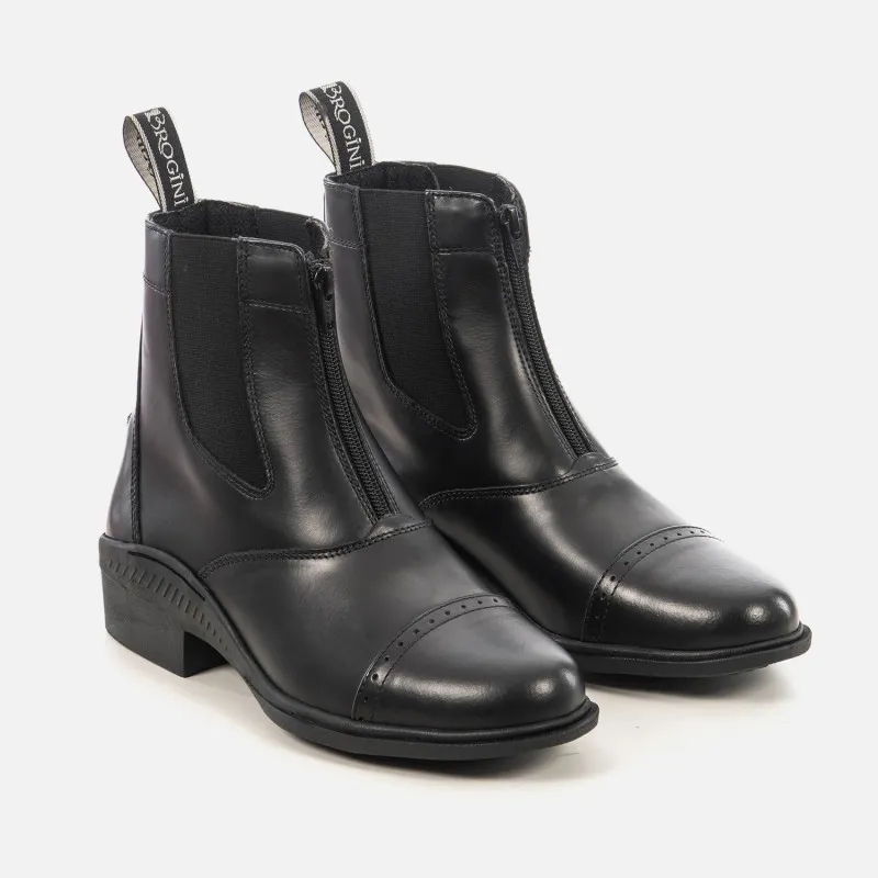 Brogini Tivoli Leather Paddock Boot in Black  