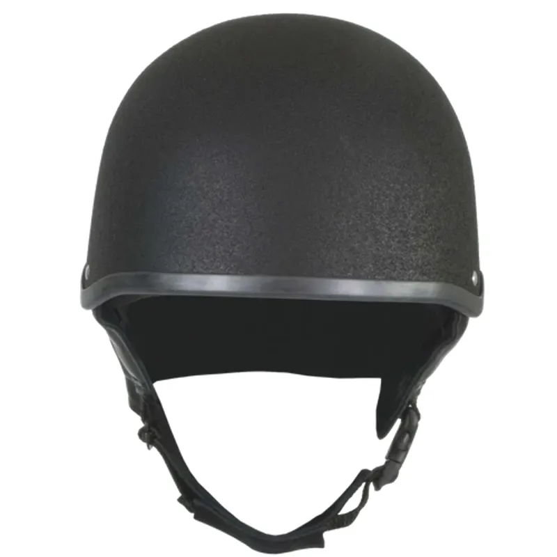 Champion Euro Deluxe Plus Jockey Skull Riding Helmet in Black-1