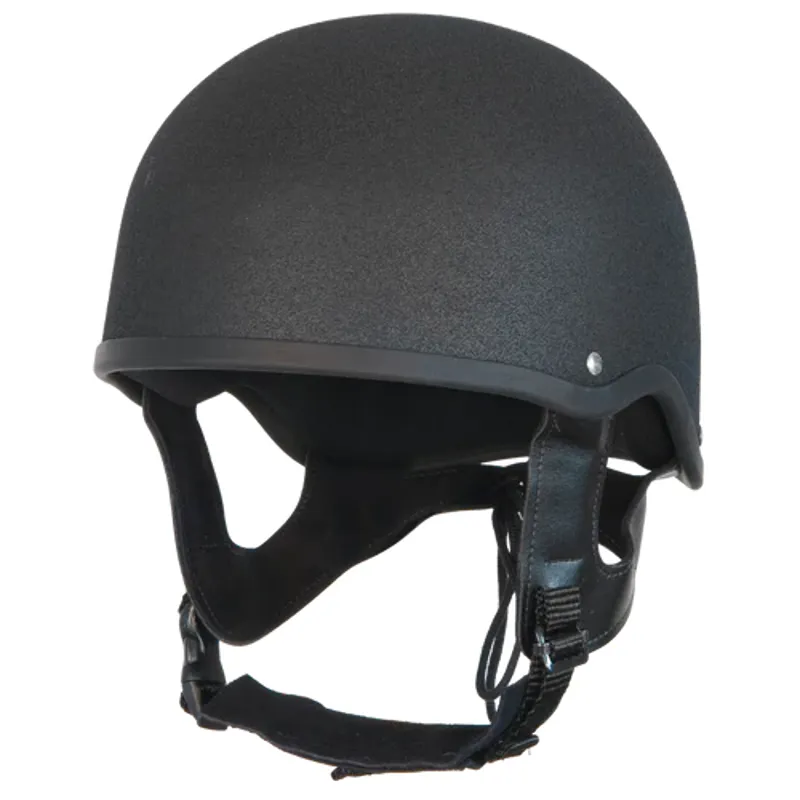 Champion Euro Deluxe Plus Jockey Skull Riding Helmet in Black-2